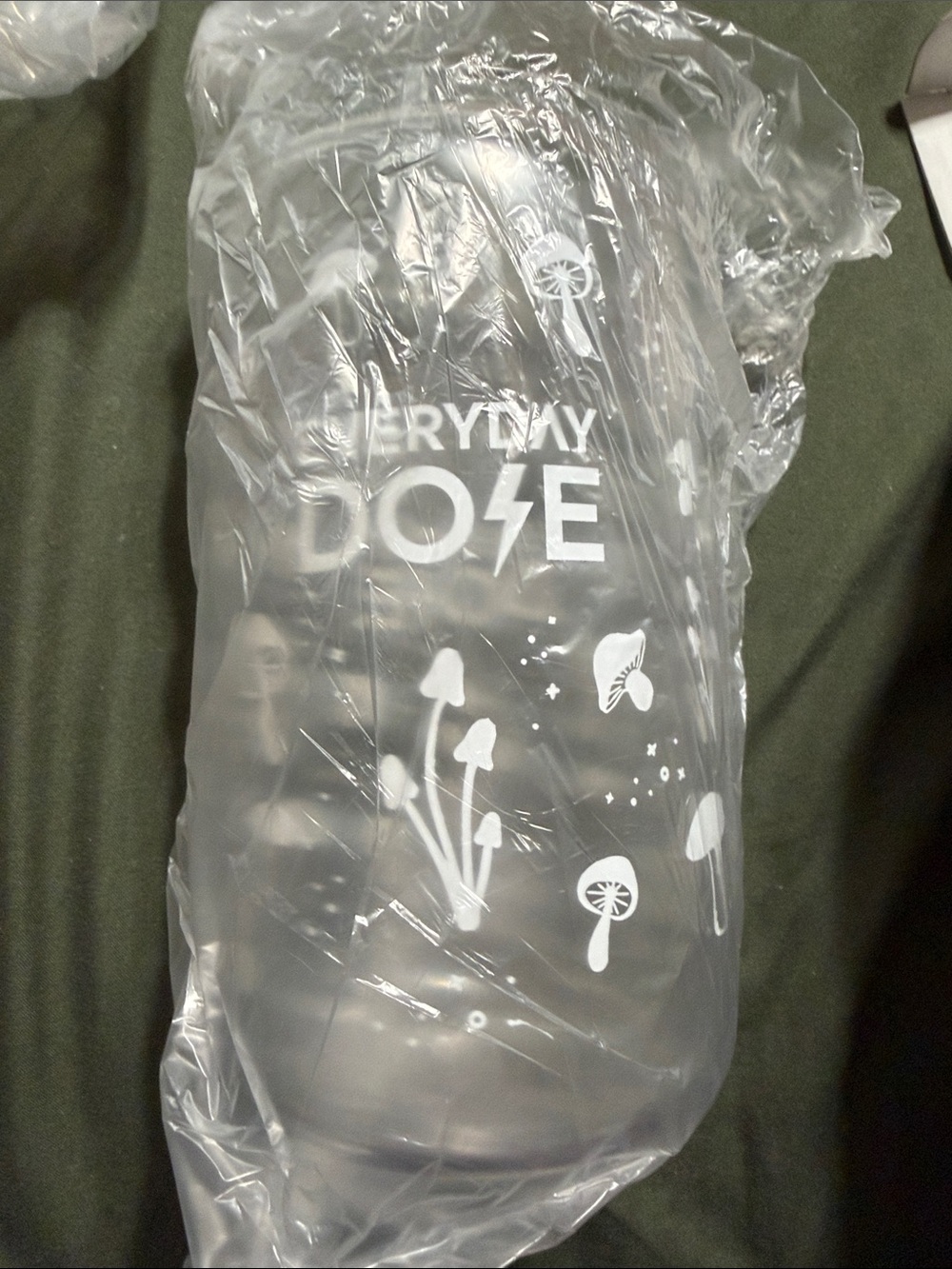 Gray Mushroom Travel Tumbler - Insulated Coffee & Tea Bottle